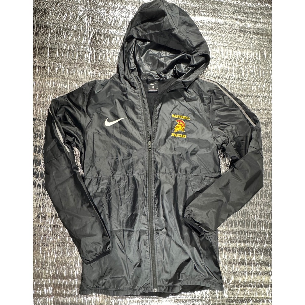 Nike Maryknoll Spartans Winged Foot Windbreaker Jacket Black AA2090-010 Small